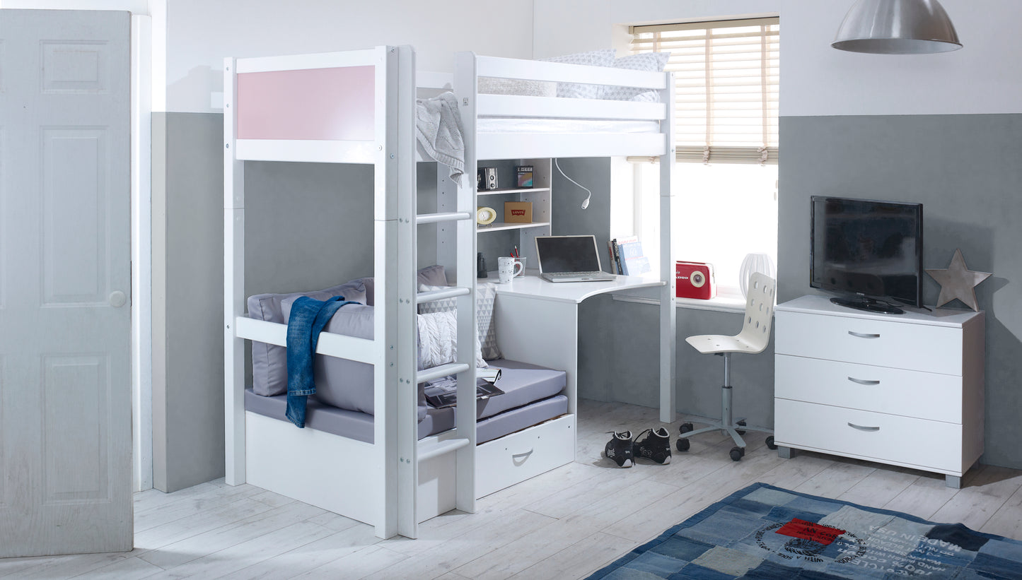 Thuka Nordic High Sleeper with Futon and Desk