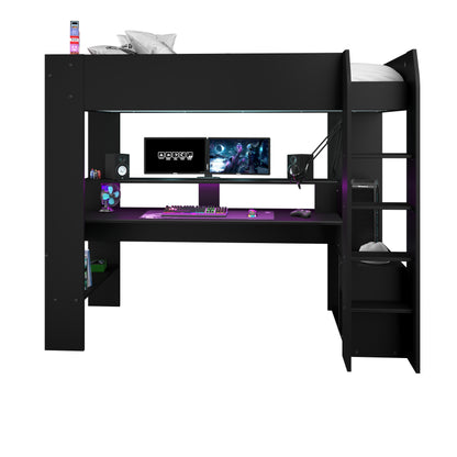 Parisot Online Gaming High Sleeper with Desk and Storage