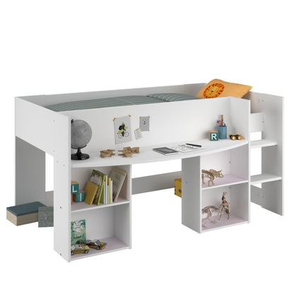 Parisot Pirouette Mid Sleeper with Desk and Shelving