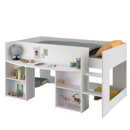 Parisot Pirouette Mid Sleeper with Desk and Shelving