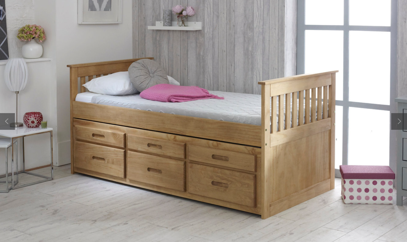 Amani Captains Bed with Trundle and Storage