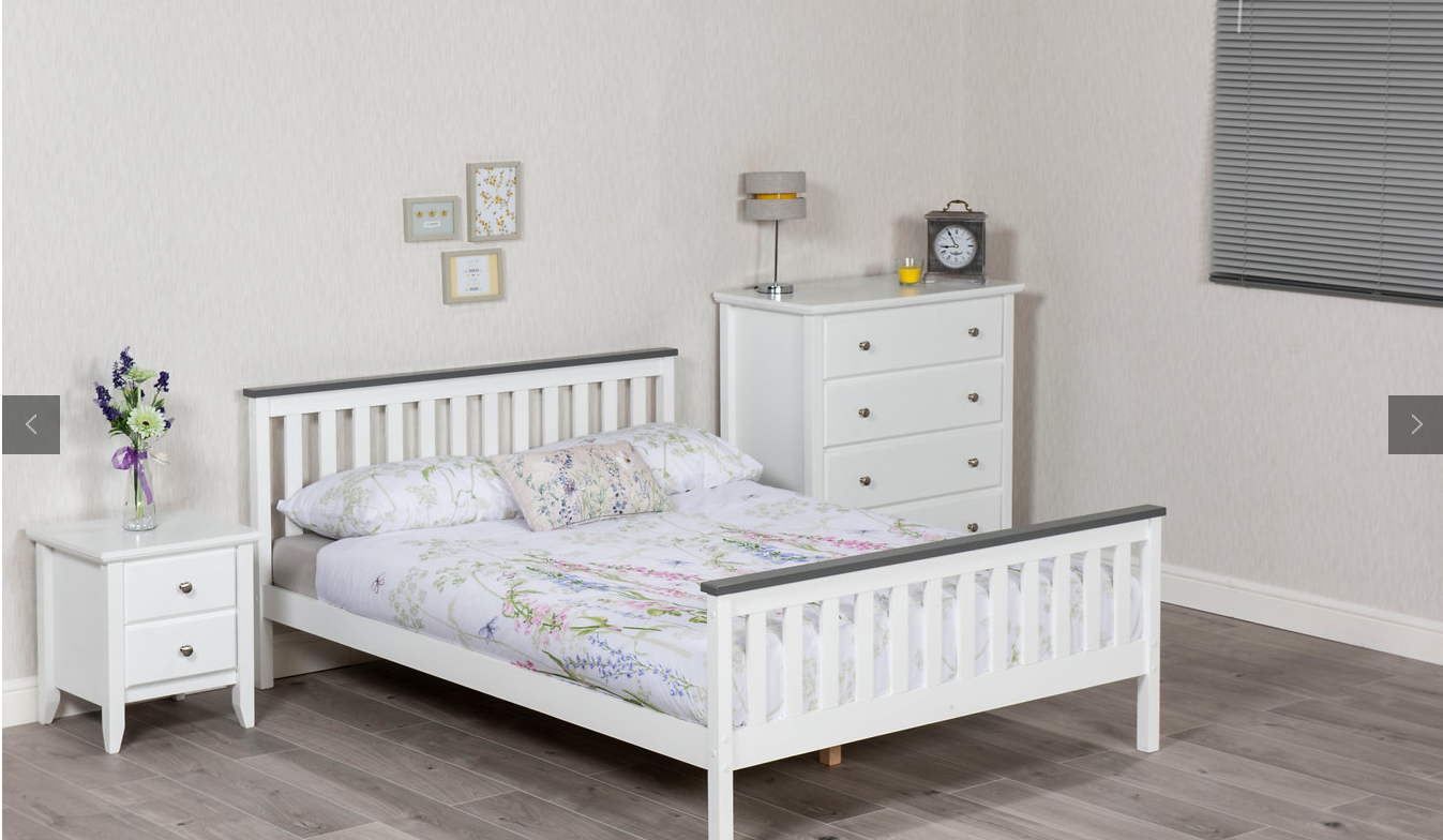 Amani Shanghai Bed White