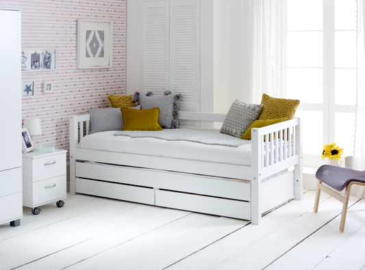 Thuka Nordic Slatted Ends Day Bed with Trundle and Storage