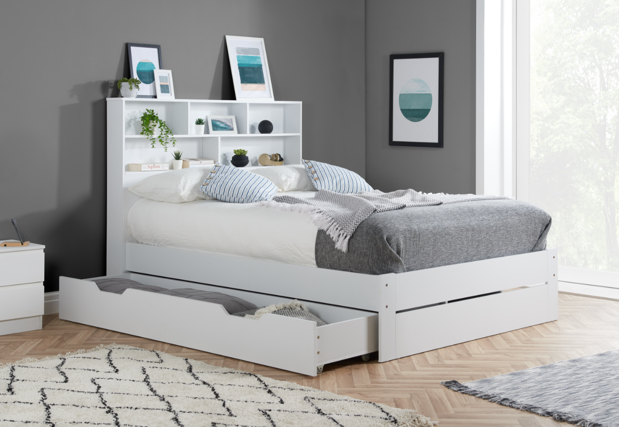 Birlea Alfie Small Double Storage Bed White