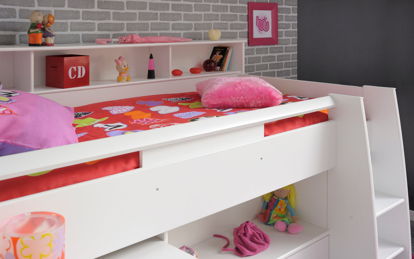 Parisot Swan Mid Sleeper with Desk and Storage