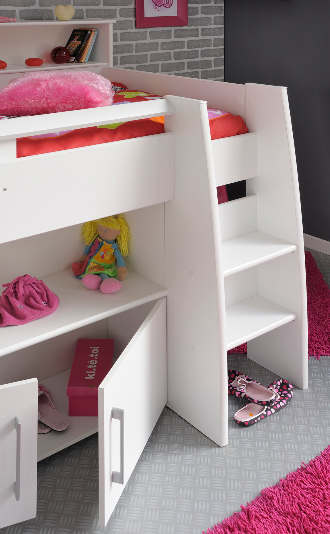 Parisot Swan Mid Sleeper with Desk and Storage