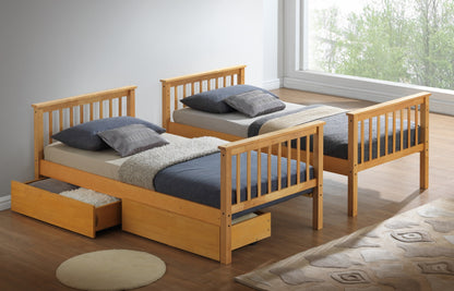 Artisan Detachable Wooden Bunk Bed with Storage