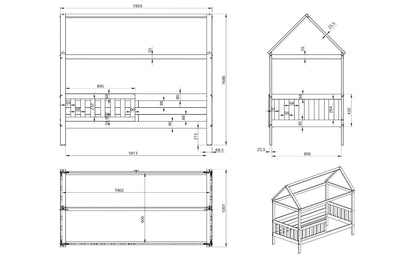 Noomi Alisa House Bed White