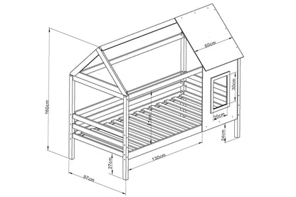 Flair Furnishings Nature Tree House Bed White