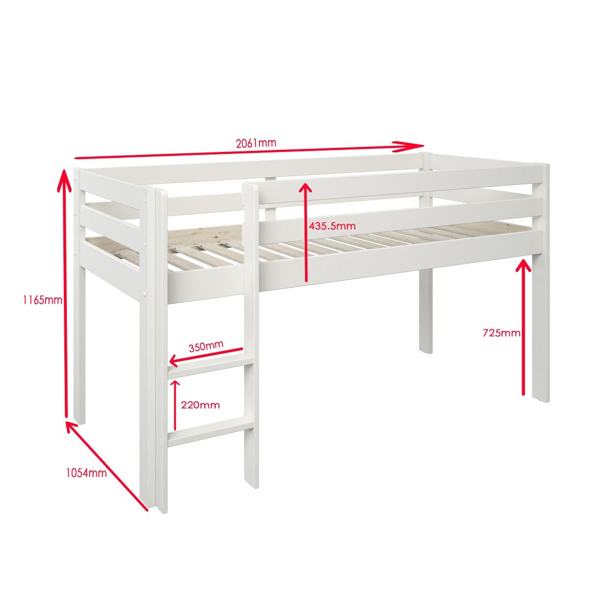 Noomi Nora Solid Wood Midsleeper