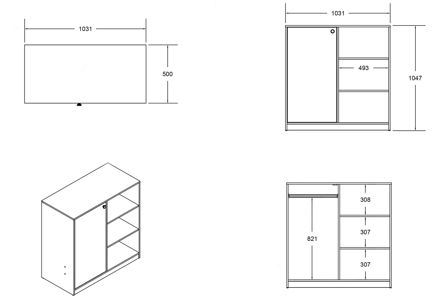 Flair Wizard Junior Mid High Sleeper with Wardrobe and Storage