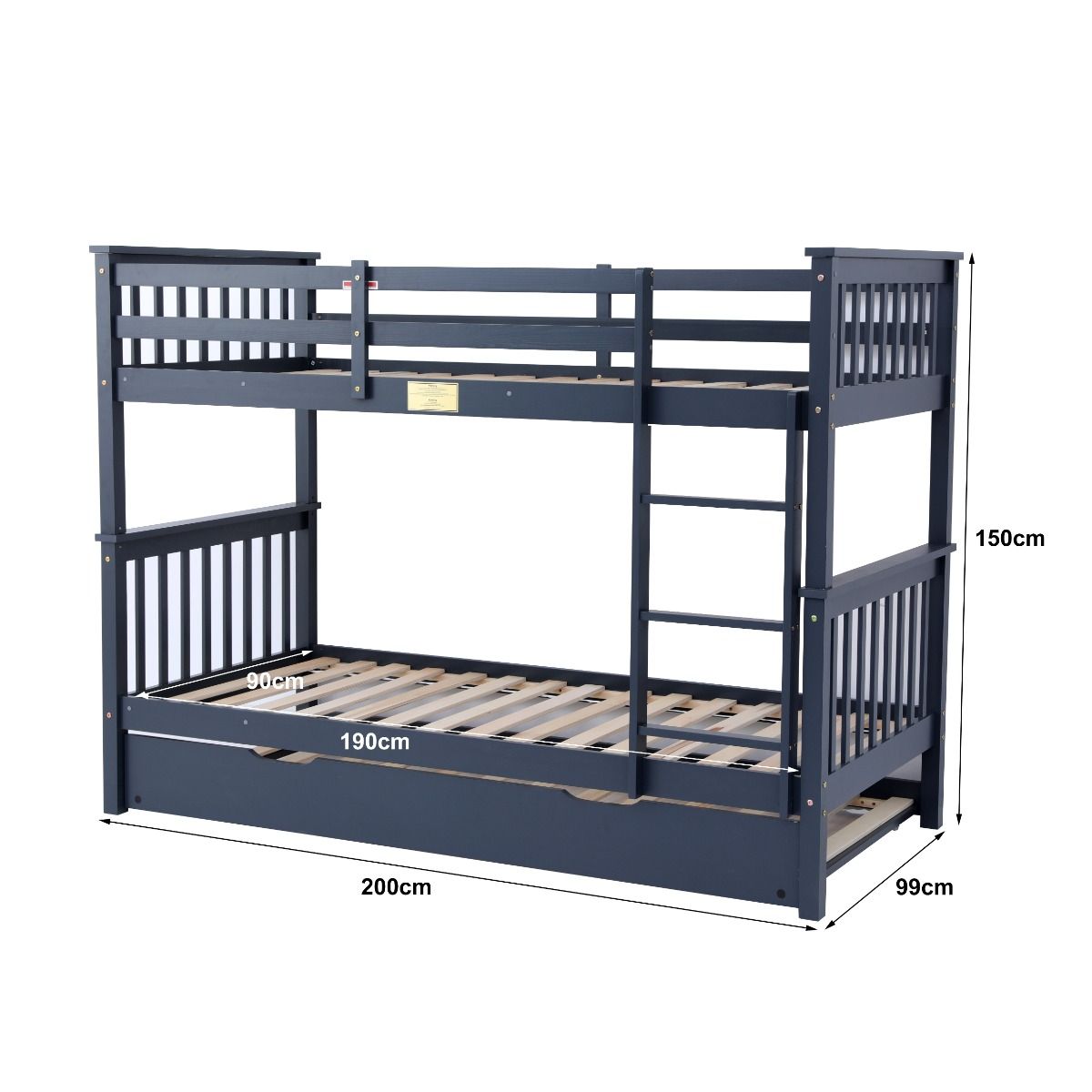 Flair Furnishings Zoom Detachable Bunk Bed with Trundle