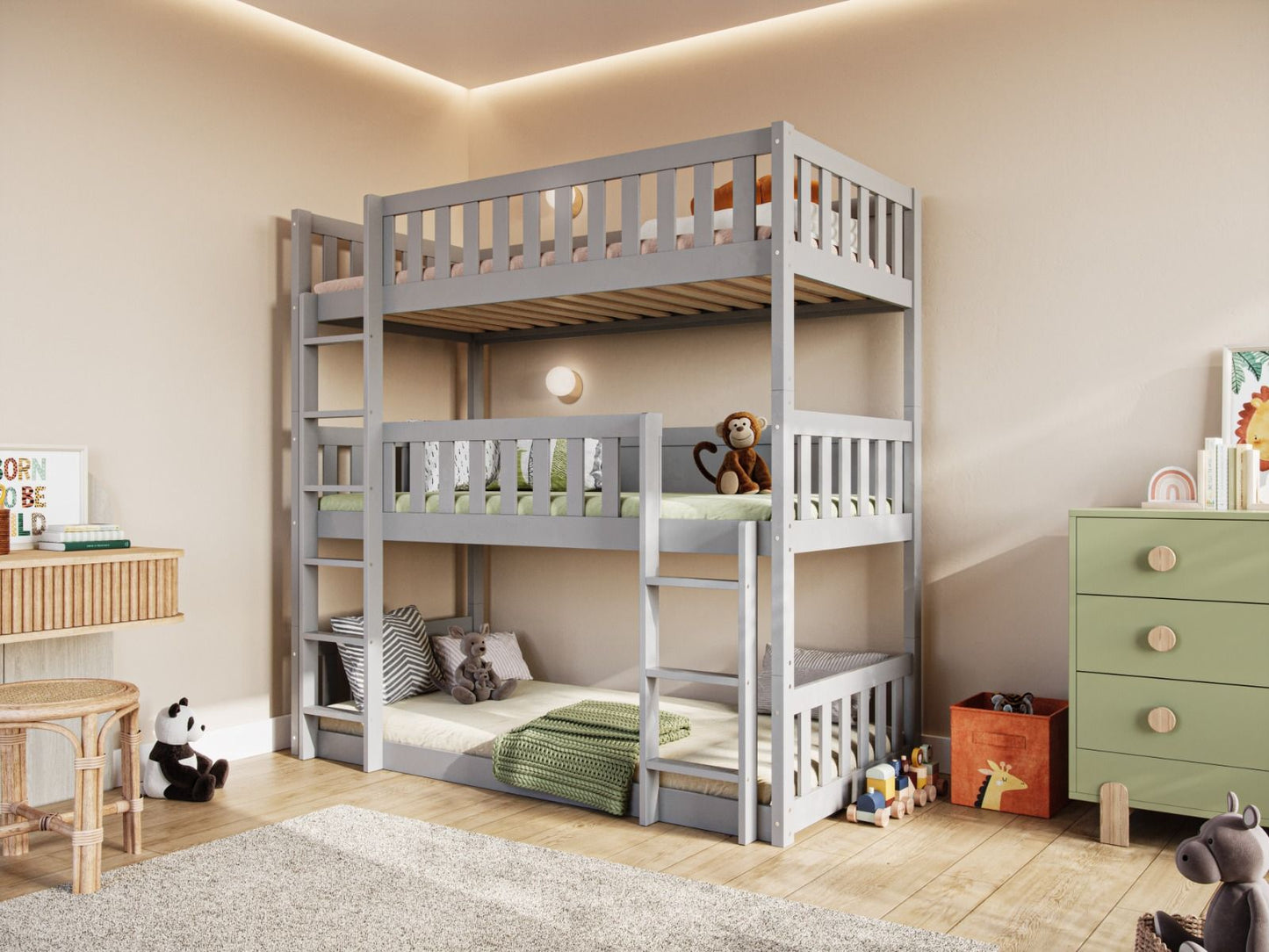 Flair Furnishings Bea High Triple Bunk Bed