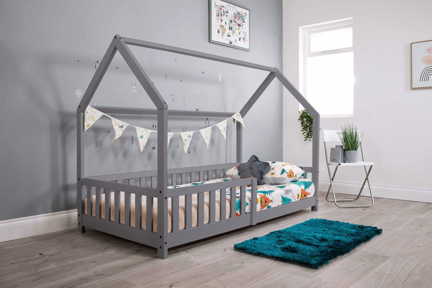 Flair Furnishings Explorer Playhouse Bed with Rails