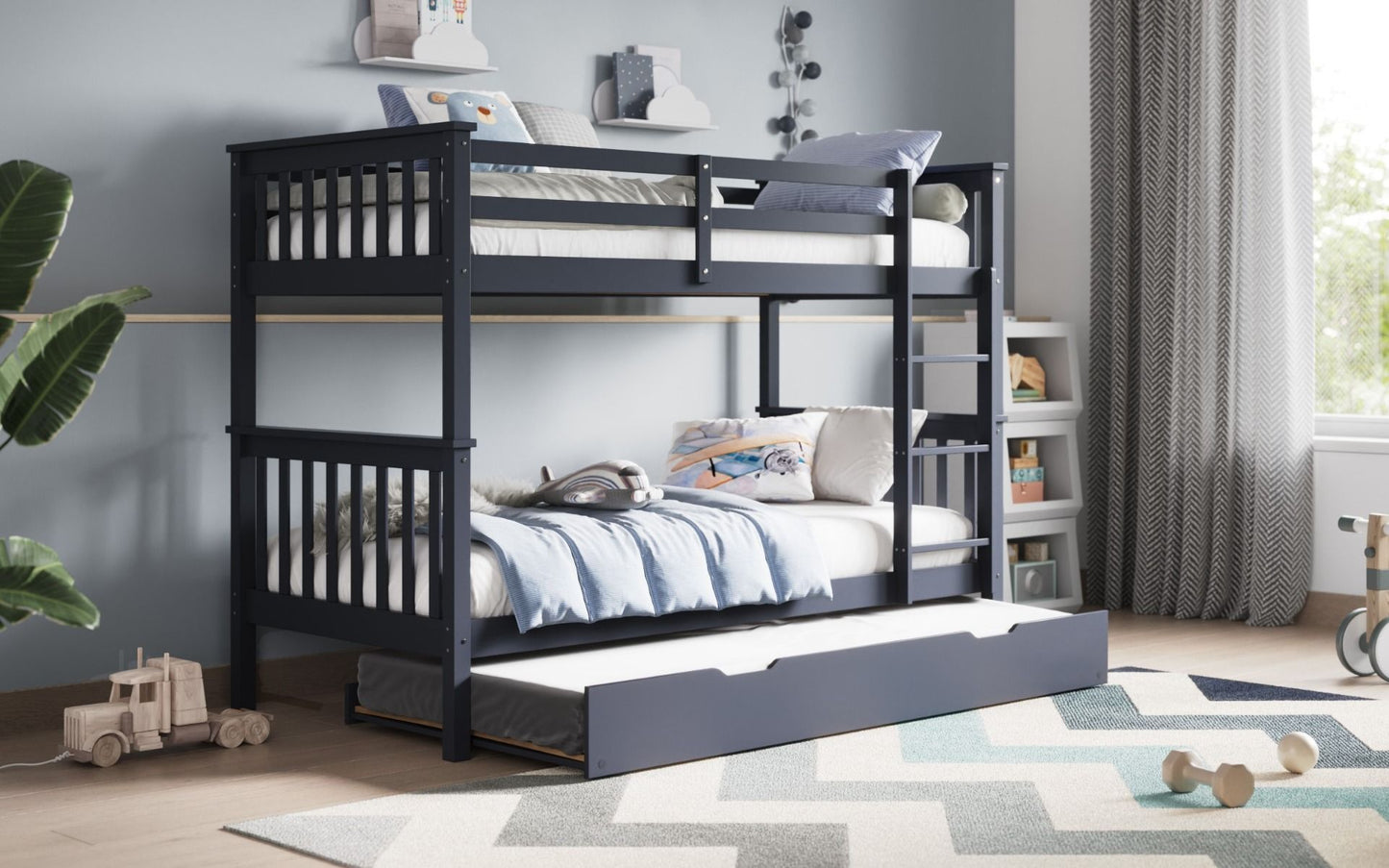 Flair Furnishings Zoom Detachable Bunk Bed with Trundle