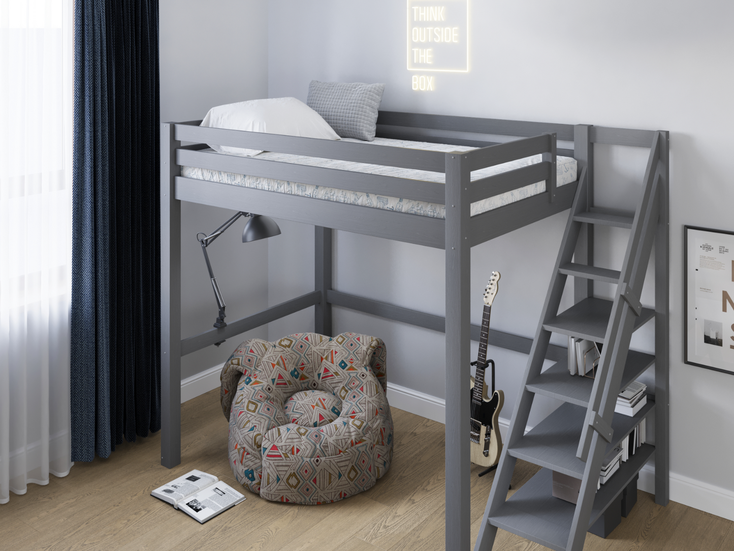 Noomi Studio Loft Double Bed High Sleeper