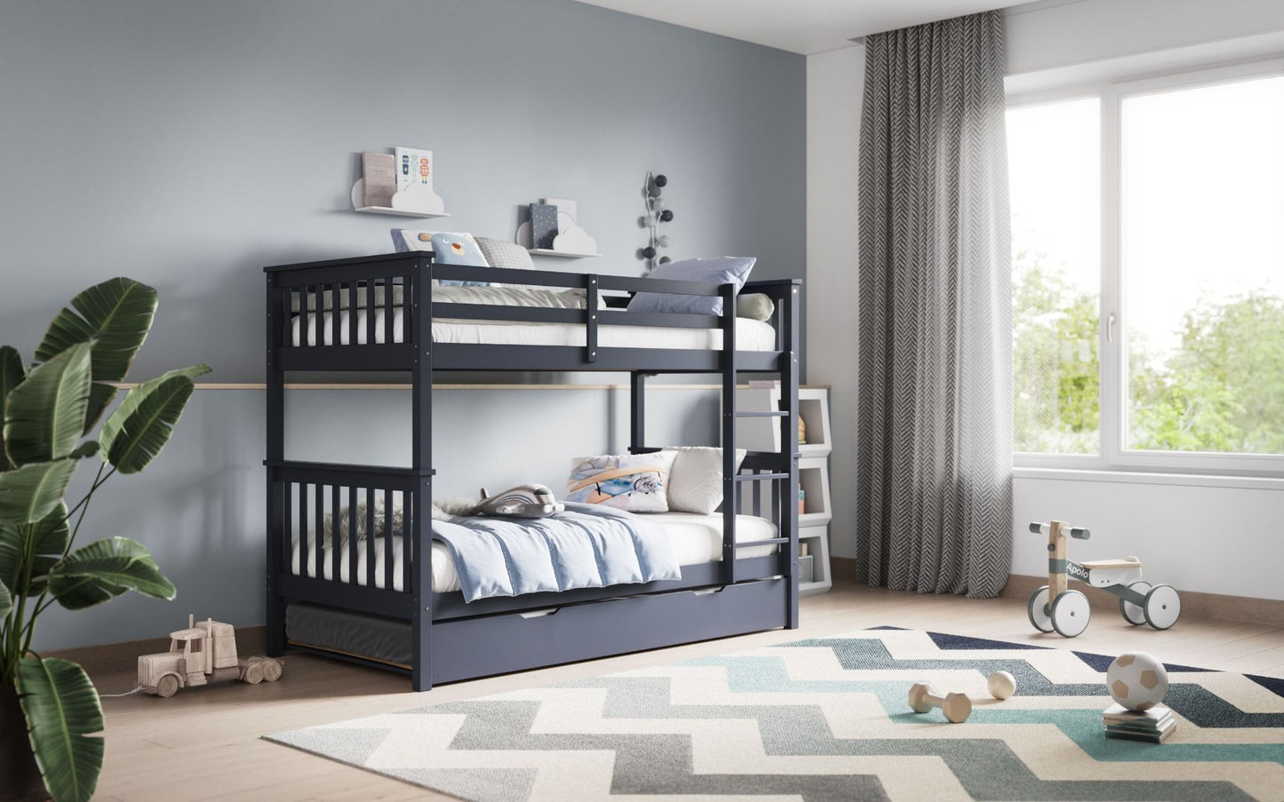 Flair Furnishings Zoom Detachable Bunk Bed with Trundle