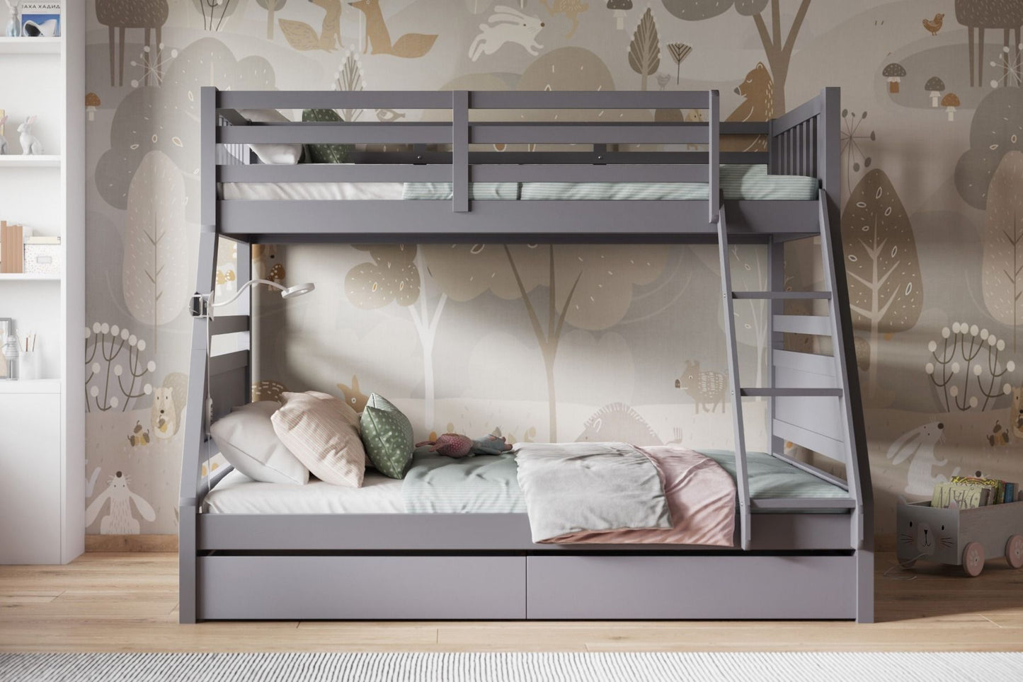 Flair Furnishings Ollie Triple Bunk Bed with Storage