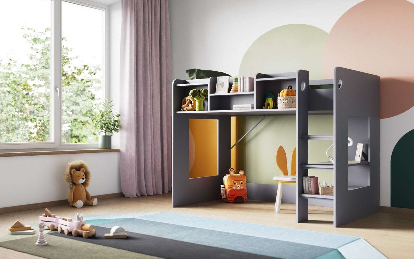 Flair Wizard Junior Mid High Sleeper with Shelving