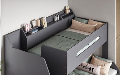 Flair Furnishings Slick Staircase Triple Bunk Bed with Storage