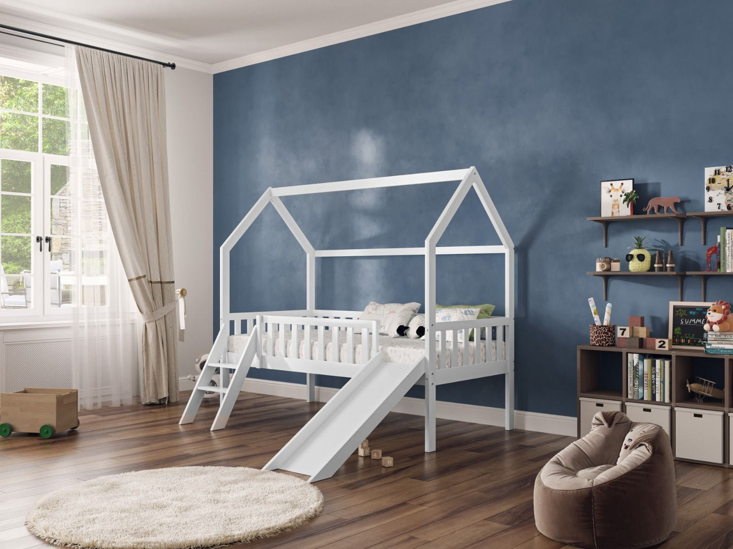 Flair Furnishings Explorer Slide Midsleeper with Rails