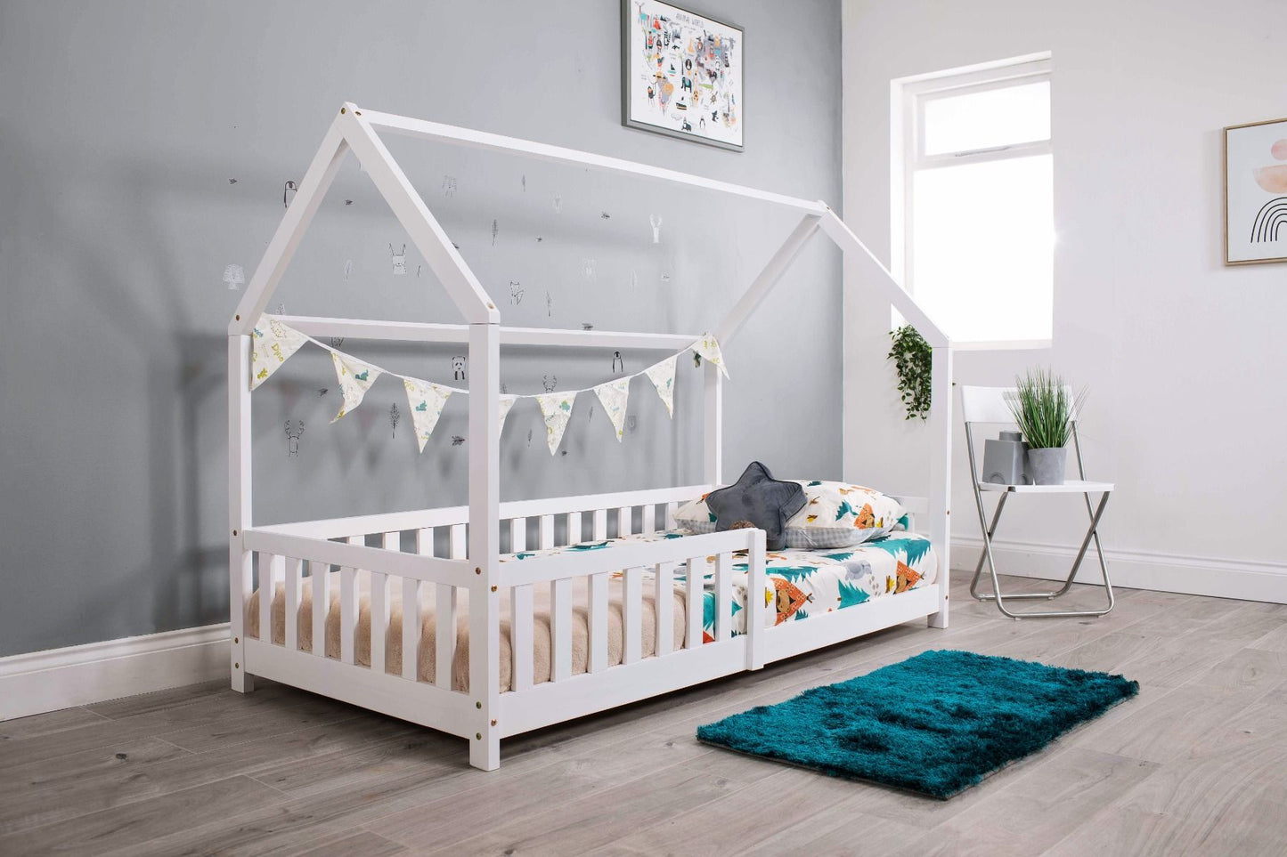 Flair Furnishings Explorer Playhouse Bed with Rails