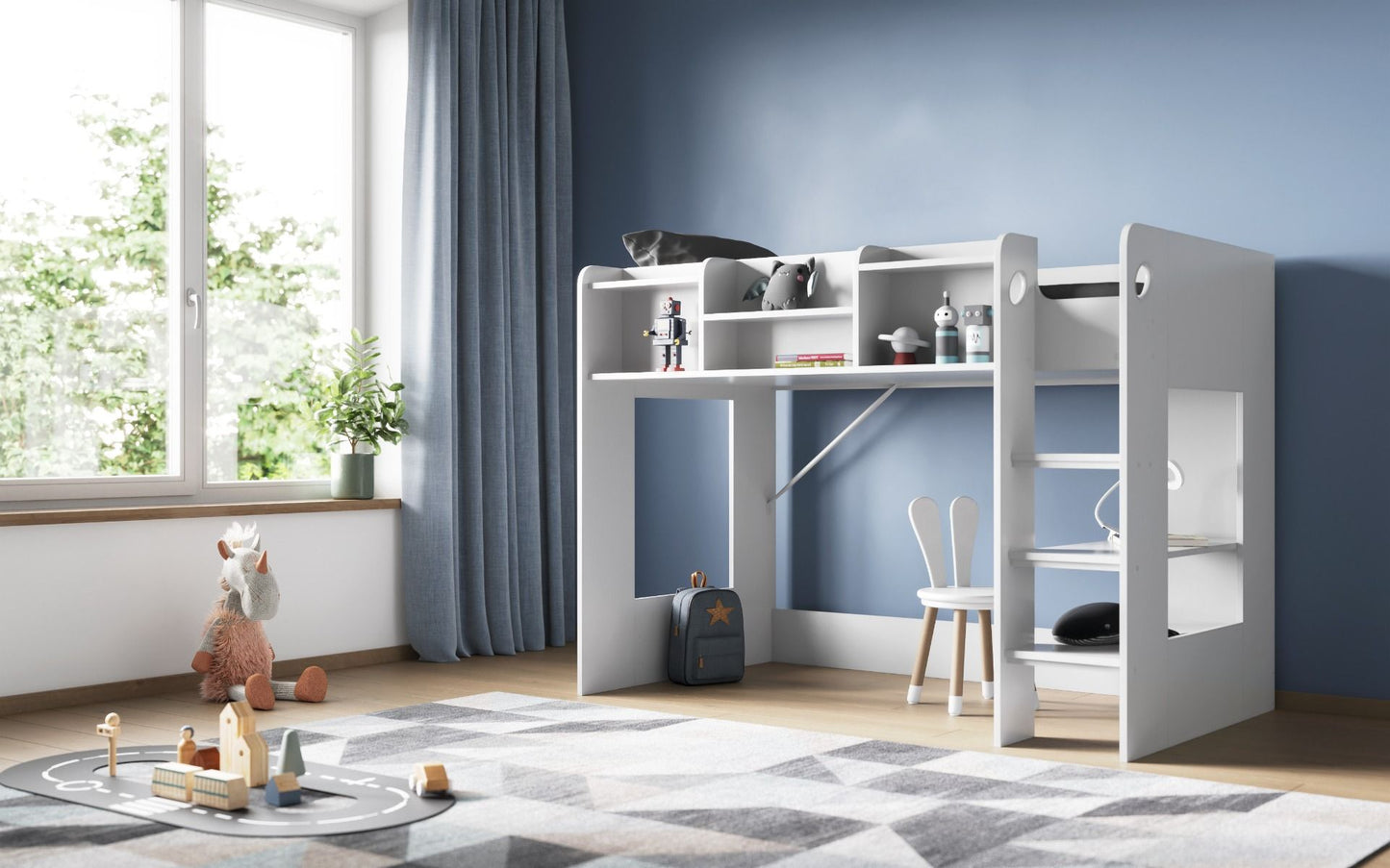 Flair Wizard Junior Mid High Sleeper with Shelving