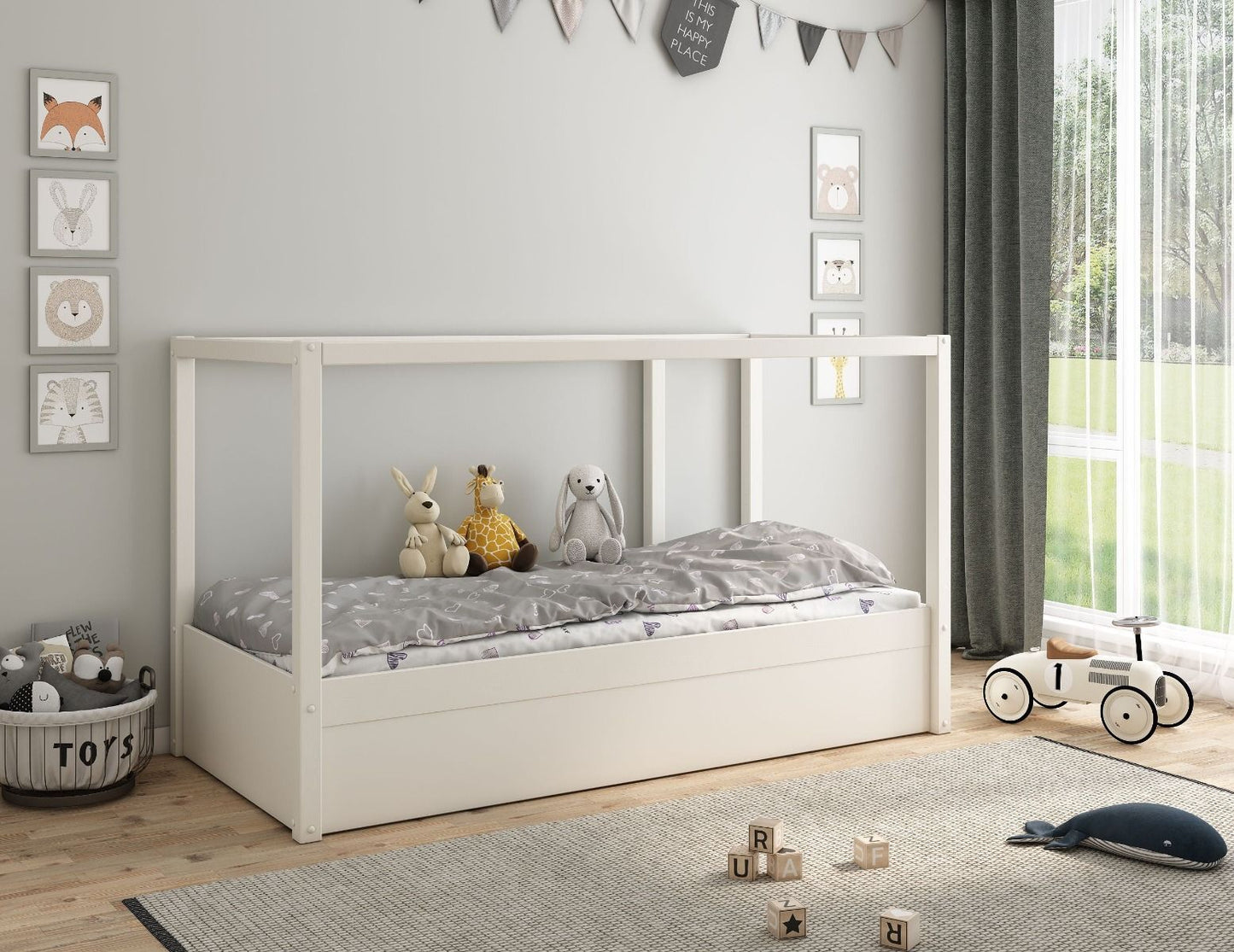 Noomi Emile Reversible Mid Sleeper Bed White