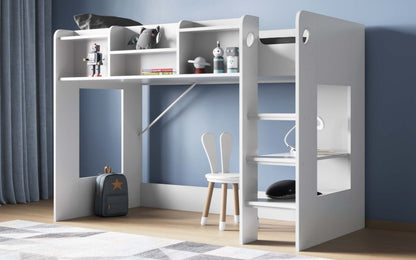 Flair Wizard Junior Mid High Sleeper with Shelving