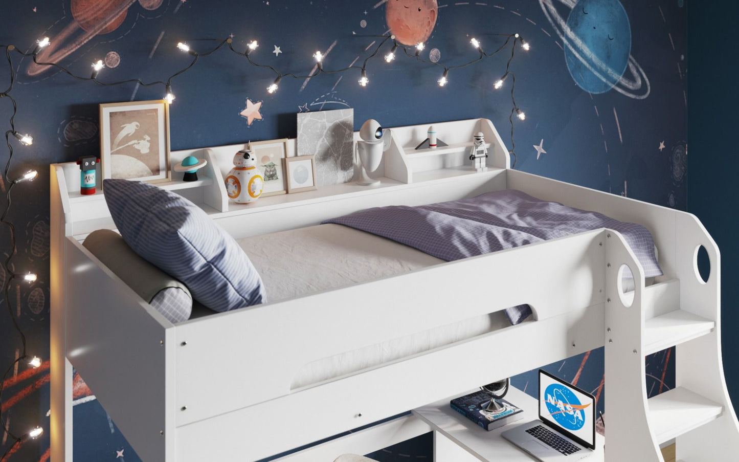 Flair Furnishings Cosmic High Sleeper with Desk