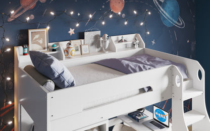 Flair Furnishings Cosmic High Sleeper with Storage and Desk