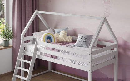 Flair Furnishings Ellie House Midsleeper Bed White