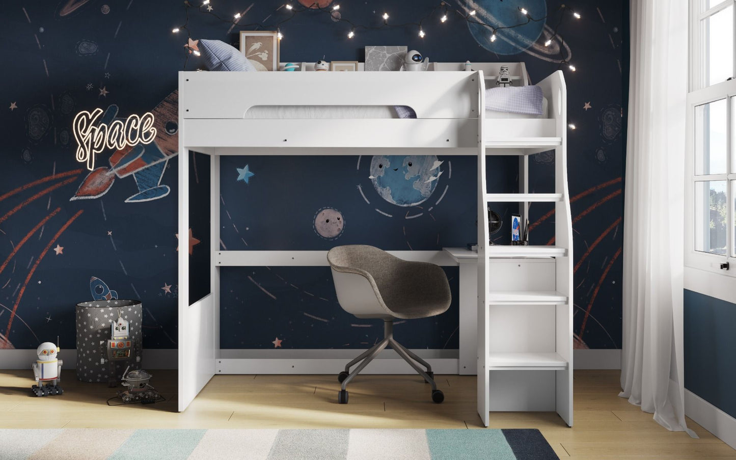 Flair Furnishings Cosmic High Sleeper with Desk