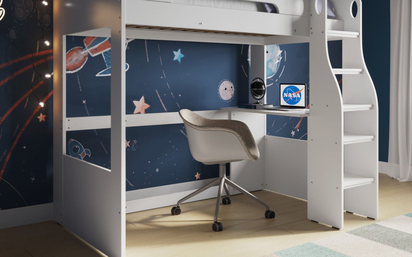 Flair Furnishings Cosmic High Sleeper with Desk